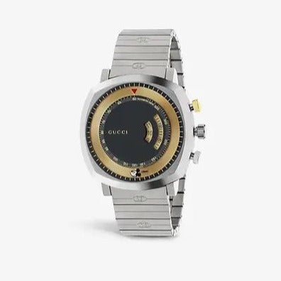  Shop Authentic Gucci Grip Chronograph Disney Black Dial Silver Steel Strap Watch For Men - YA157307 - Luxxuri