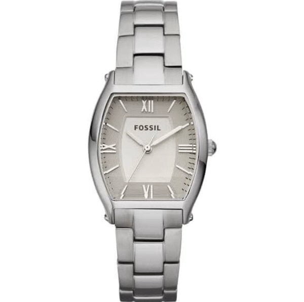  Shop Authentic Fossil Wallace Designer Silver Dial Silver Steel Strap Watch for Women - ES3057 - Luxxuri