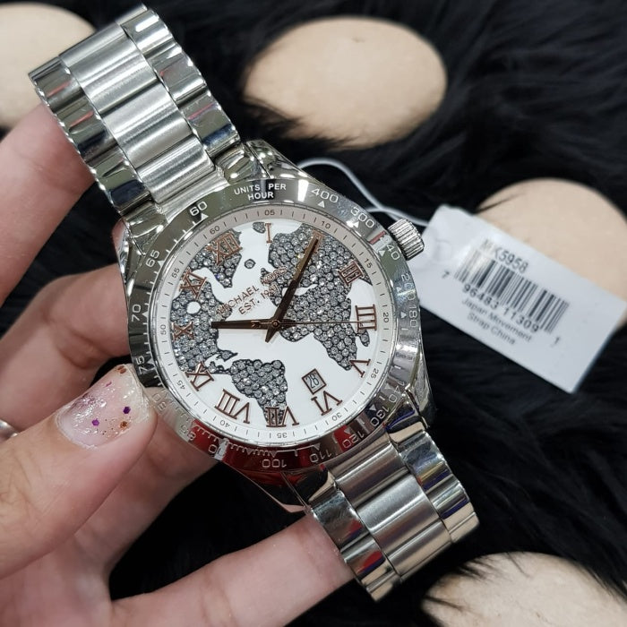  Shop Authentic Michael Kors Layton Silver Dial Silver Steel Strap Watch for Women - MK5958 - Luxxuri