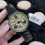  Shop Authentic Michael Kors Wren Chronograph Gold Dial Black Steel Strap Watch for Women - MK5961 - Luxxuri