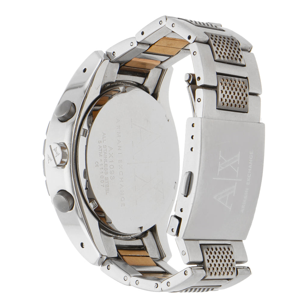  Shop Authentic Armani Exchange Chronograph Black Dial Silver Steel Strap Watch For Men - AX1093 - Luxxuri