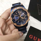  Shop Authentic Guess Jolt Analog Blue Dial Blue Steel Strap Watch for Men - W0377G4 - Luxxuri