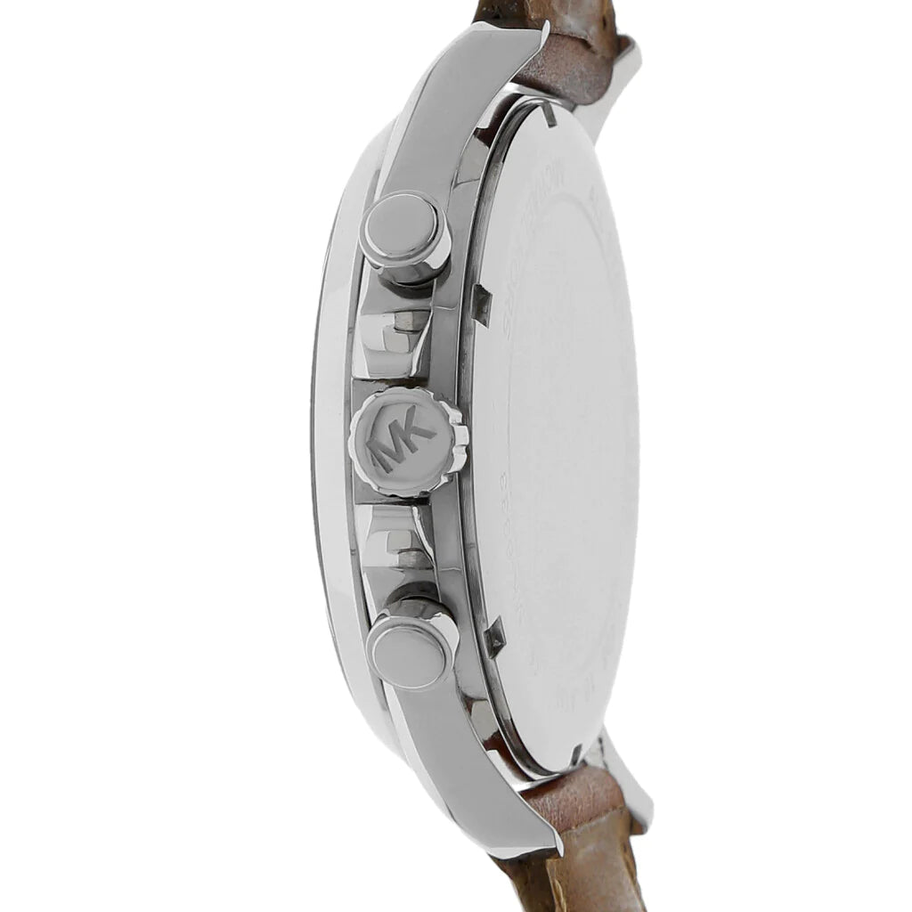  Shop Authentic Michael Kors Gage Chronograph Quartz Black Dial Brown Leather Strap Watch For Men - MK8333 - Luxxuri