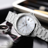  Shop Authentic Tag Heuer Formula 1 Quartz Mother of Pearl White Dial Silver Steel Strap Watch for Women - WBJ1418.BA0664 - Luxxuri