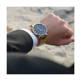  Shop Authentic Tommy Hilfiger Daniel Chronograph Blue Dial Gold Steel Strap Watch for Men - 1710384 - Luxxuri