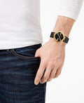  Shop Authentic Gucci G Interlocking Grammy Special Edition Black Dial Black Leather Strap Watch For Men - YA133212 - Luxxuri