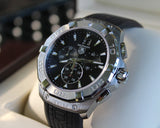  Shop Authentic Tag Heuer Aquaracer Chronograph Black Dial Black Rubber Strap Watch for Men - CAY1110.FT6041 - Luxxuri
