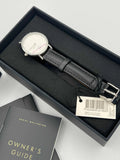  Shop Authentic Daniel Wellington Classy Sheffield White Dial Black Leather Strap Watch For Women - DW00100068 - Luxxuri