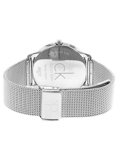  Shop Authentic Calvin Klein Minimal Black Dial Silver Mesh Bracelet Watch for Women - K3M22123 - Luxxuri