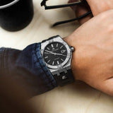  Shop Authentic Maurice Lacroix Aikon Automatic Chronograph Black Dial Black Leather Strap Watch for Men - AI1808-SS000-330-2 - Luxxuri