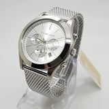  Shop Authentic Michael Kors Slim Runway Chronograph Silver Dial Silver Mesh Bracelet Watch For Men - MK9059 - Luxxuri