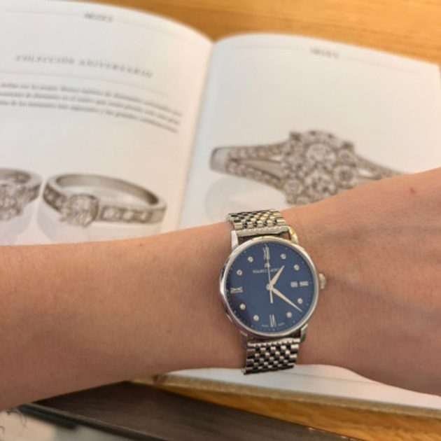  Shop Authentic Maurice Lacroix Eliros Sunbrushed Blue Dial Silver Steel Strap Watch for Women - EL1094-SS002-130-1 - Luxxuri