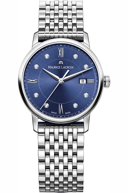  Shop Authentic Maurice Lacroix Eliros Sunbrushed Blue Dial Silver Steel Strap Watch for Women - EL1094-SS002-130-1 - Luxxuri