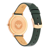  Shop Authentic Emporio Armani Mother of Pearl Dial Green Leather Strap Watch For Women - AR11150 - Luxxuri
