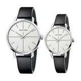  Shop Authentic Calvin Klein Evan White Dial Black Leather Strap Watch for Women - K7B231CY - Luxxuri
