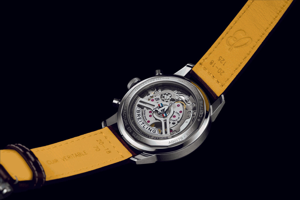  Shop Authentic Breitling Premier B01 Chronograph 42 Black Dial Black Leather Strap Watch for Men - AB0145221B1P1 - Luxxuri