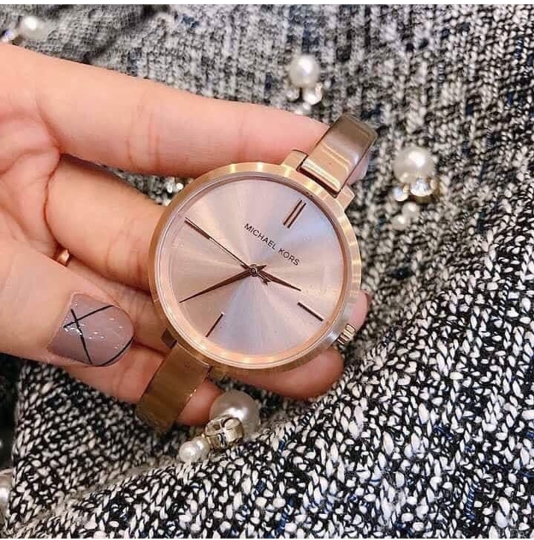  Shop Authentic Michael Kors Jaryn Rose Gold Dial Rose Gold Steel Strap Watch For Women - MK3547 - Luxxuri