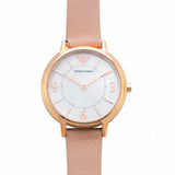  Shop Authentic Emporio Armani Kappa White Mother of Pearl Dial Pink Leather Strap Watch For Women - AR2512 - Luxxuri