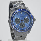  Shop Authentic Guess Odyssey Quartz Blue Dial Gunmetal Steel Strap Watch For Men - W1107G5 - Luxxuri