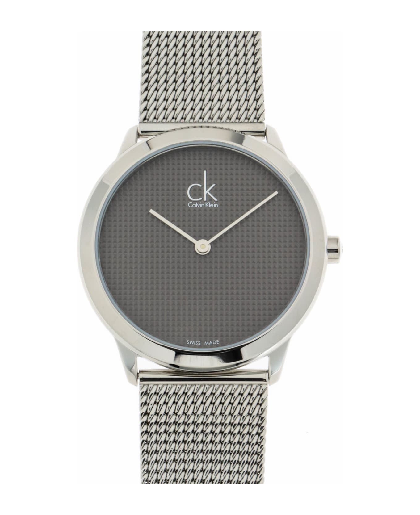  Shop Authentic Calvin Klein Minimal Grey Dial Silver Mesh Bracelet Watch for Women - K3M2212X - Luxxuri