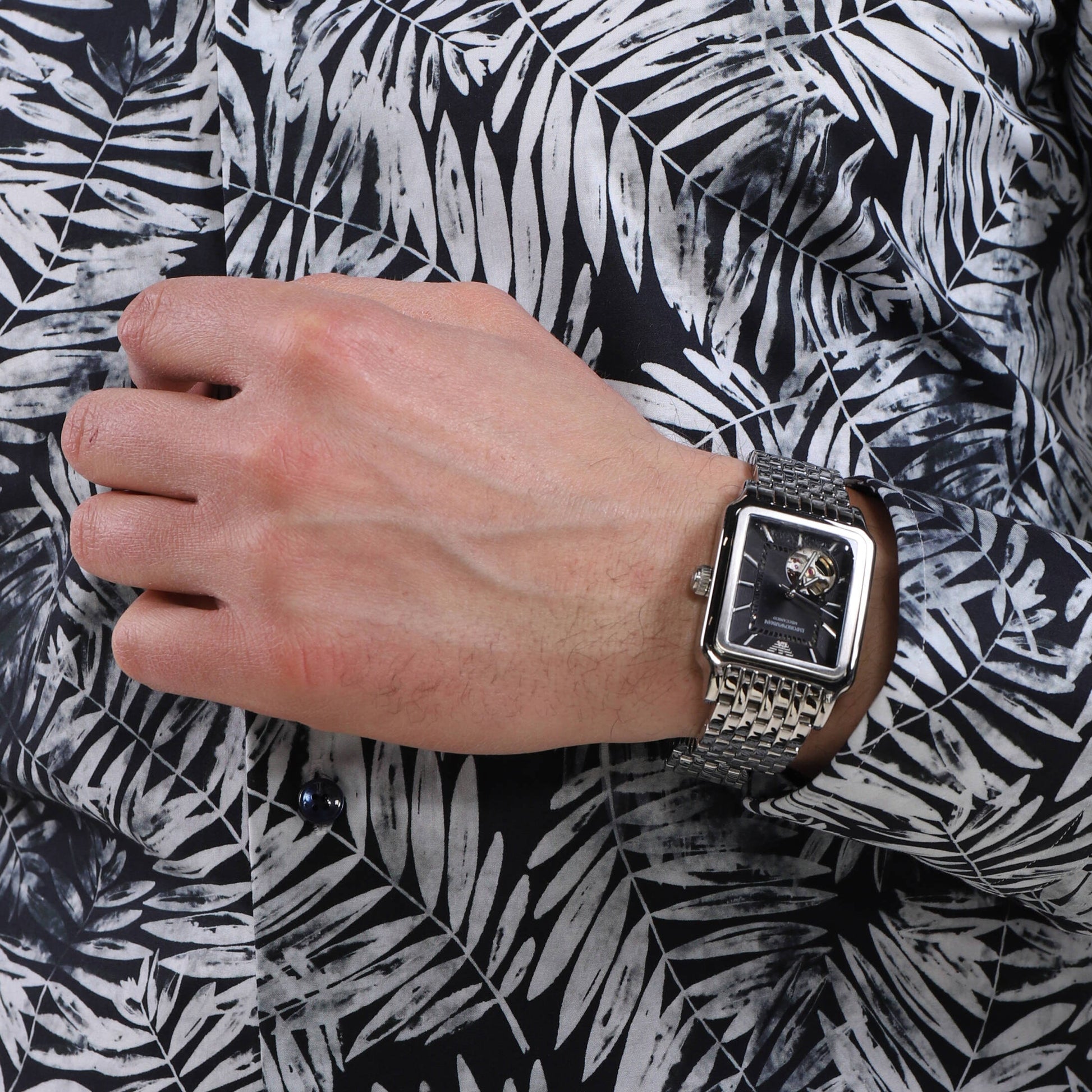  Shop Authentic Emporio Armani Diego Automatic Black Dial Silver Steel Strap Watch For Men - AR60057 - Luxxuri