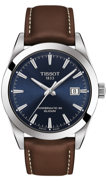  Shop Authentic Tissot Gentlemen Powermatic 80 Silicium Blue Dial Brown Leather Strap Watch For Men - T127.407.16.041.00 - Luxxuri