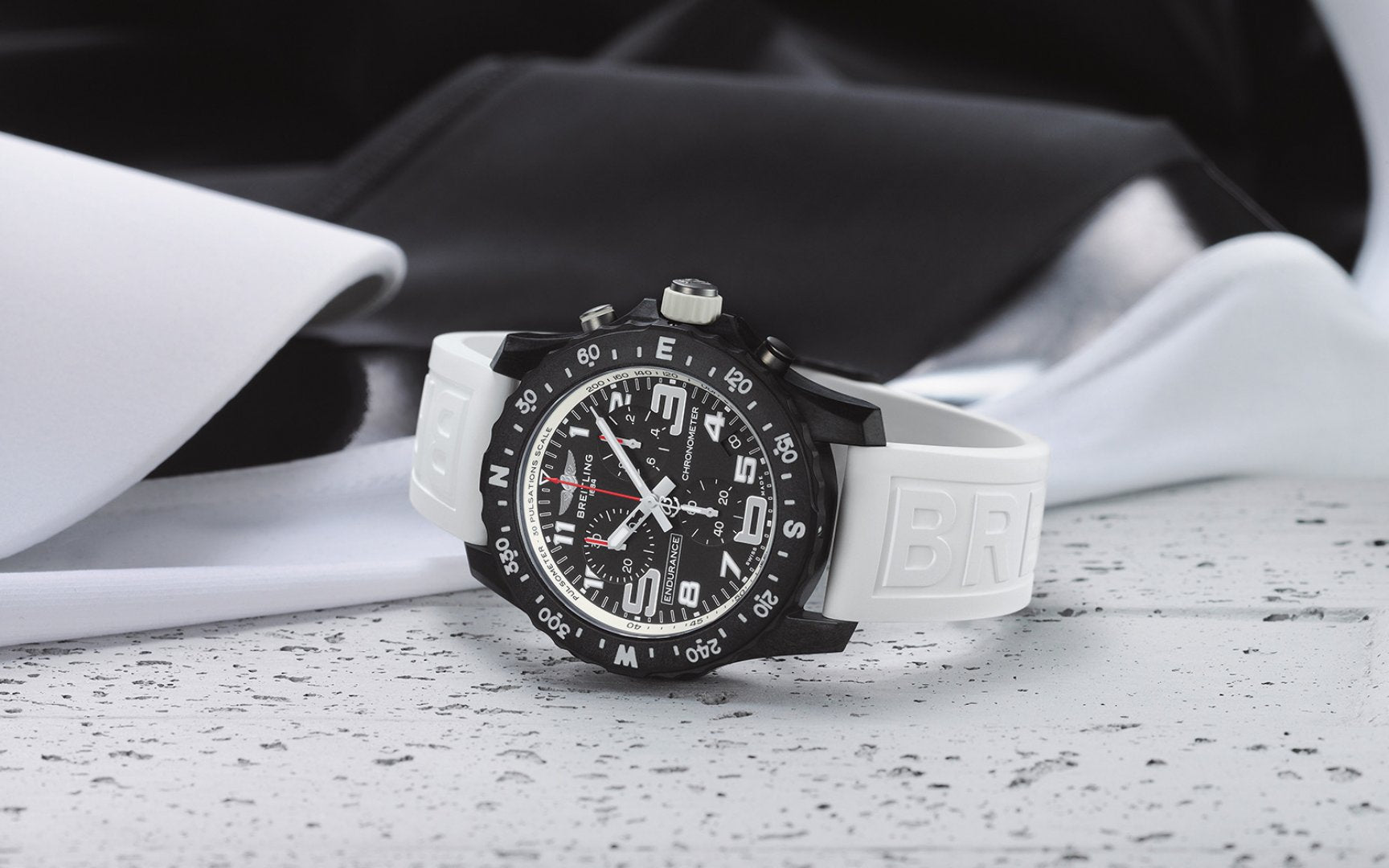  Shop Authentic Breitling Endurance Pro Black Dial White Rubber Strap Watch for Men - X82310A71B1S1 - Luxxuri