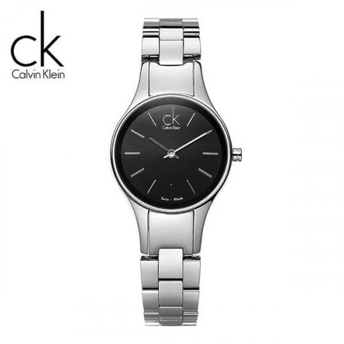  Shop Authentic Calvin Klein Simplicity Black Dial Silver Steel Strap Watch for Women - K4323130 - Luxxuri
