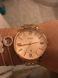 Shop Authentic Fossil Jacqueline Rose Gold Dial Rose Gold Steel Strap Watch for Women - ES3632 - Luxxuri