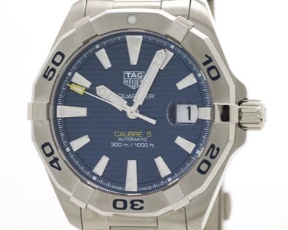  Shop Authentic Tag Heuer Aquaracer Automatic Blue Dial Silver Steel Strap Watch for Men - WBD2112.BA0928 - Luxxuri