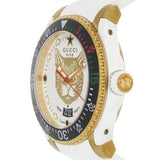  Shop Authentic Gucci Dive Quartz White Dial White Rubber Strap Unisex Watch - YA136322 - Luxxuri
