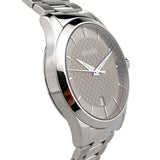  Shop Authentic Gucci G Timeless Brown Dial Silver Steel Strap Watch For Men - YA126445 - Luxxuri