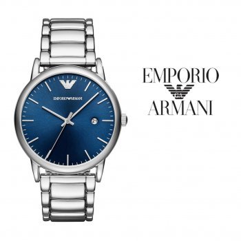  Shop Authentic Emporio Armani Luigi Blue Dial Silver Steel Strap Watch For Men - AR11089 - Luxxuri