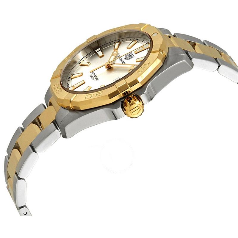  Shop Authentic Tag Heuer Aquaracer Silver Dial Two Tone Steel Strap Watch for Women - WBD1120.BB0930 - Luxxuri