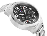  Shop Authentic Tommy Hilfiger Trent Chronograph Black Dial Silver Steel Strap Watch for Men - 1791054 - Luxxuri