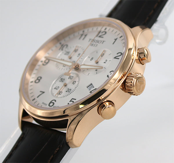  Shop Authentic Tissot Chrono XL Classic Silver Dial Brown Leather Strap Watch For Men - T116.617.36.037.00 - Luxxuri