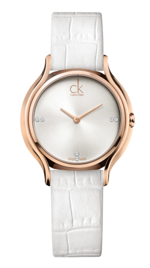  Shop Authentic Calvin Klein Skirt White Dial White Leather Strap Watch for Women - K2U236KW - Luxxuri