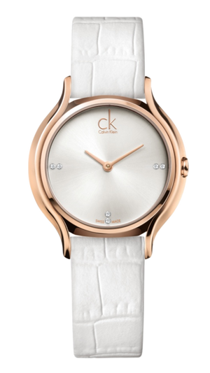  Shop Authentic Calvin Klein Skirt White Dial White Leather Strap Watch for Women - K2U236KW - Luxxuri