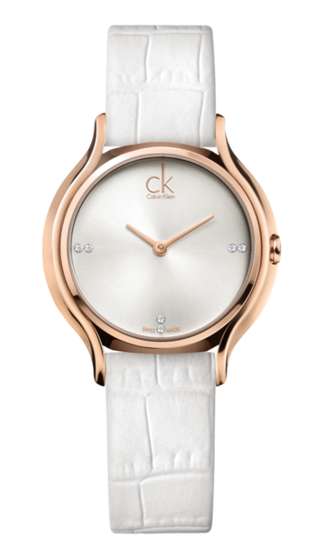  Shop Authentic Calvin Klein Skirt White Dial White Leather Strap Watch for Women - K2U236KW - Luxxuri