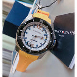  Shop Authentic Tommy Hilfiger Windsurf White Dial Yellow Rubber Strap Watch for Men - 1791115 - Luxxuri
