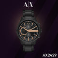  Shop Authentic Armani Exchange Chronograph Black Dial Black Steel Strap Watch For Men - AX2429 - Luxxuri