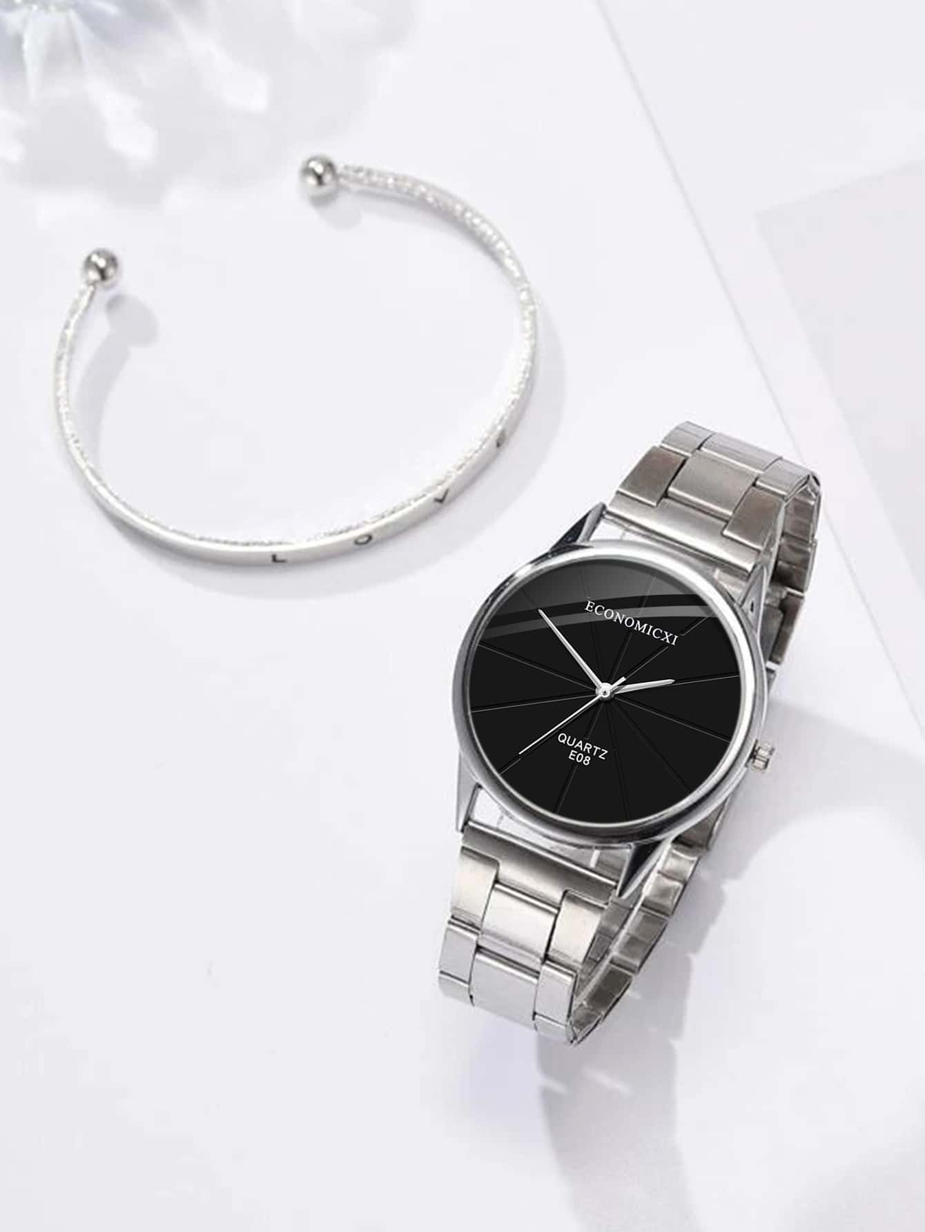  Shop Authentic Calvin Klein Stately Black Dial Silver Steel Strap Watch for Women - K3G23121 - Luxxuri