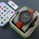  Shop Authentic Fossil Neutra Chronograph Grey Dial Brown Leather Strap Watch for Men - FS5512 - Luxxuri