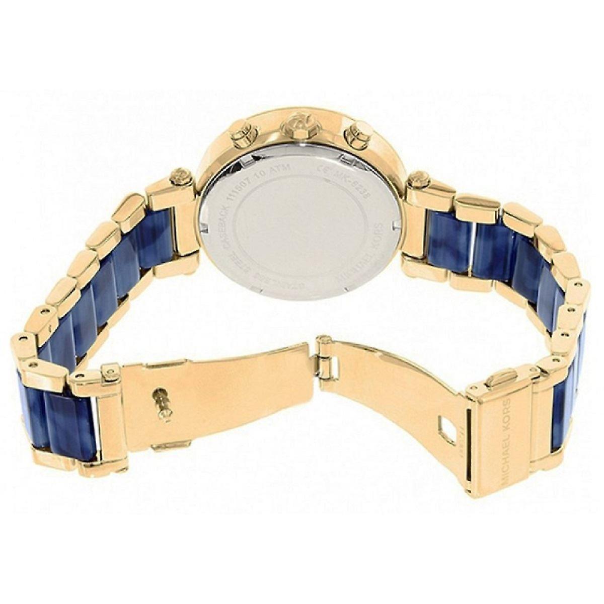  Shop Authentic Michael Kors Bradshaw Navy Blue Dial Two Tone Steel Strap Watch for Women - MK6268 - Luxxuri