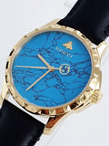  Shop Authentic Gucci G Timeless Turquoise Blue Dial Black Leather Strap Watch For Men - YA126462 - Luxxuri