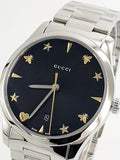  Shop Authentic Gucci G Timeless Black Dial Silver Steel Strap Watch For Women - YA1264029A - Luxxuri