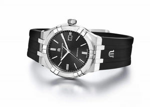  Shop Authentic Maurice Lacroix Aikon Automatic Chronograph Black Dial Black Leather Strap Watch for Men - AI1808-SS000-330-2 - Luxxuri