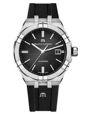  Shop Authentic Maurice Lacroix Aikon Automatic Chronograph Black Dial Black Leather Strap Watch for Men - AI1808-SS000-330-2 - Luxxuri