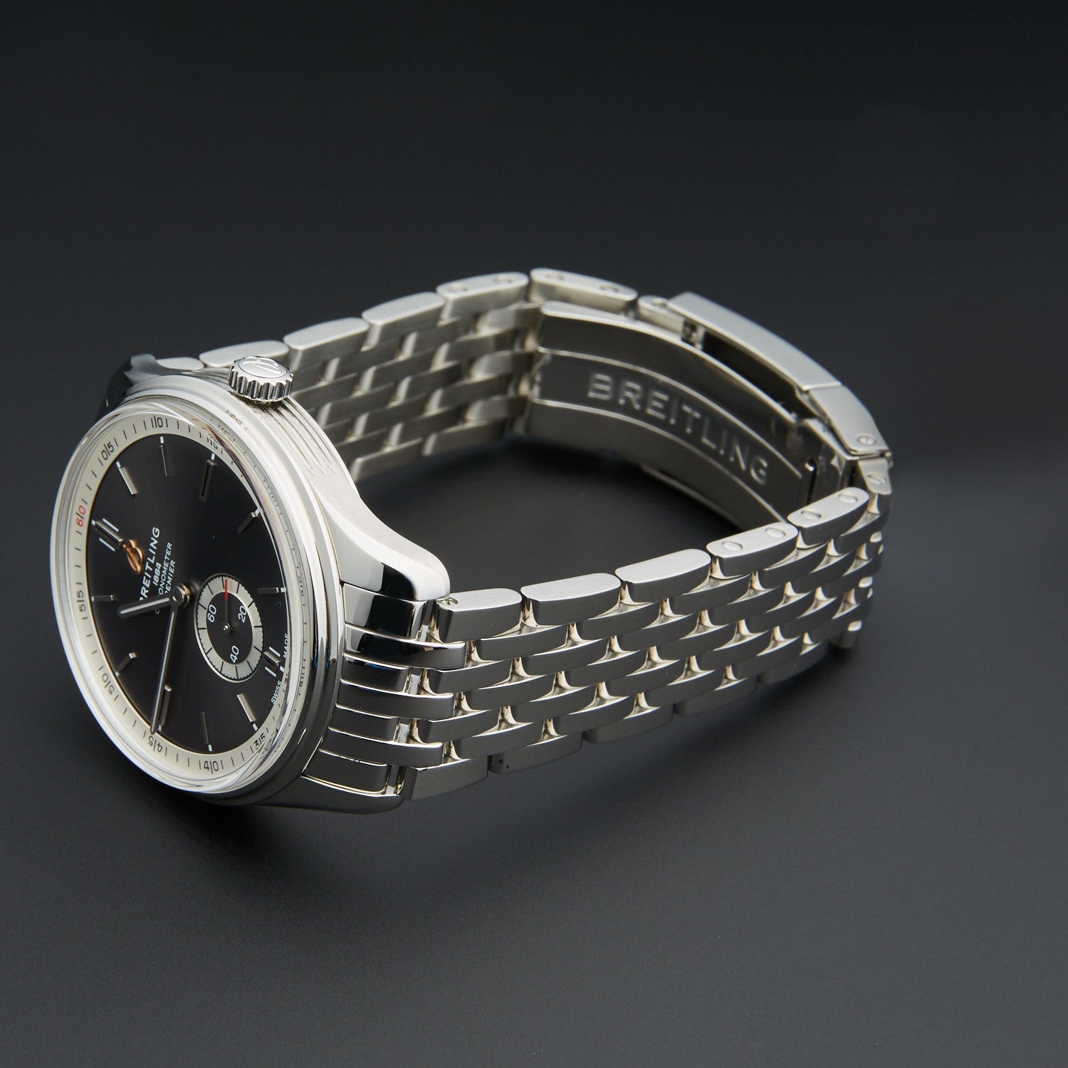  Shop Authentic Breitling Premier Automatic 40mm Stainless Steel Anthracite Dial Mens Watch - A37340351B1A1 - Luxxuri