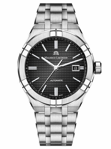  Shop Authentic Maurice Lacroix Aikon Automatic Black Dial Silver Steel Strap Watch for Men - AI1807-SS002-330-1 - Luxxuri